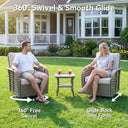 Beige Wicker Patio Sectional Sofa