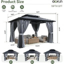 12x10ft Galvanized Steel Gazebo