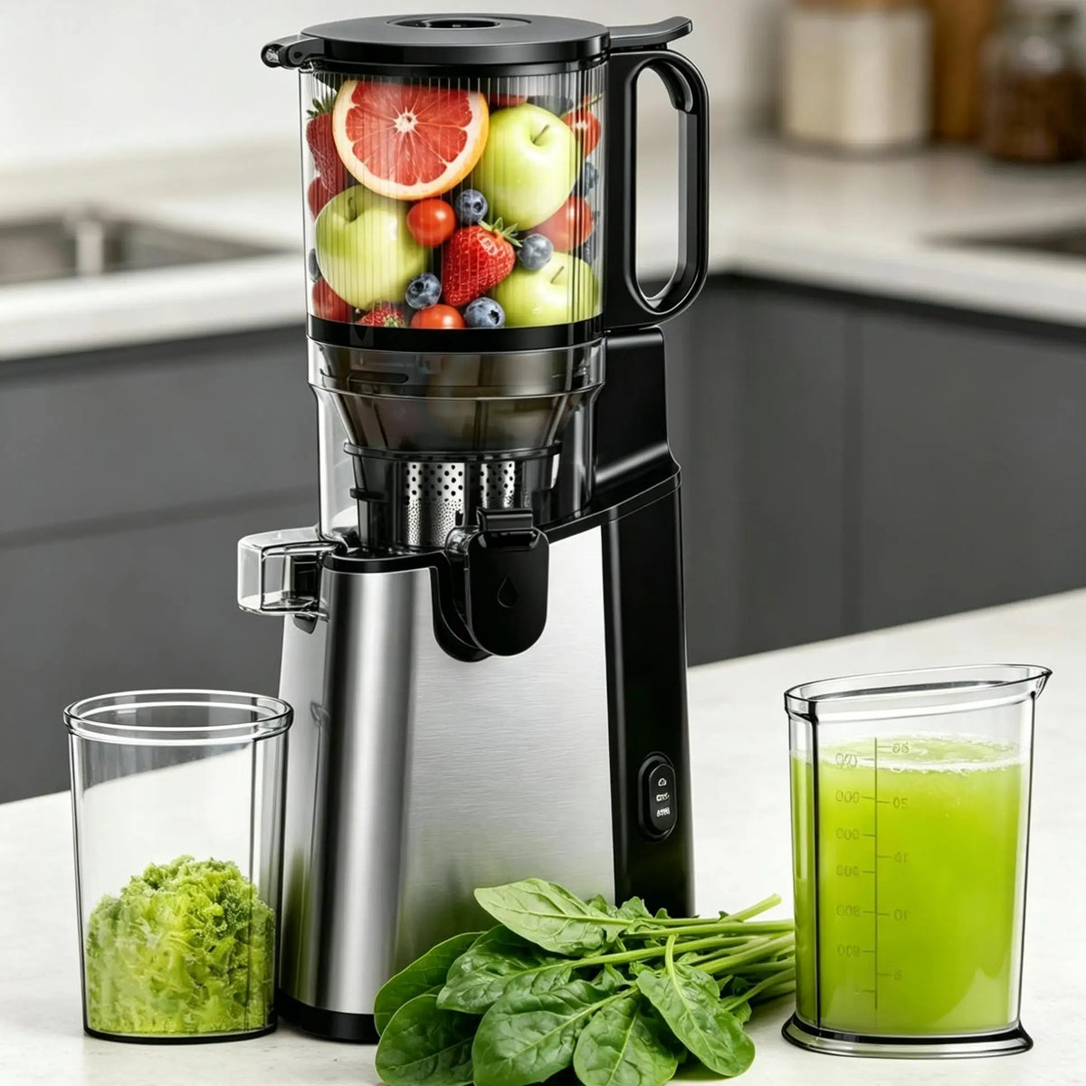 EKOJUCE Juicer Machines, " Wide Feed Chute Cold Press Juicer — product view 1
