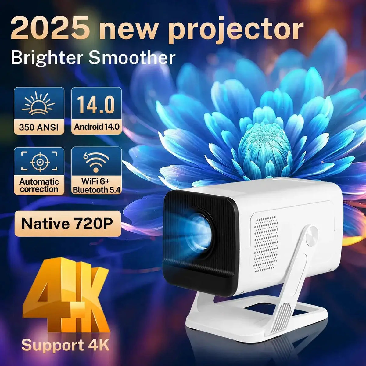 Mini Projector Native , Decoding, WiFi & BT , Android — product view 1