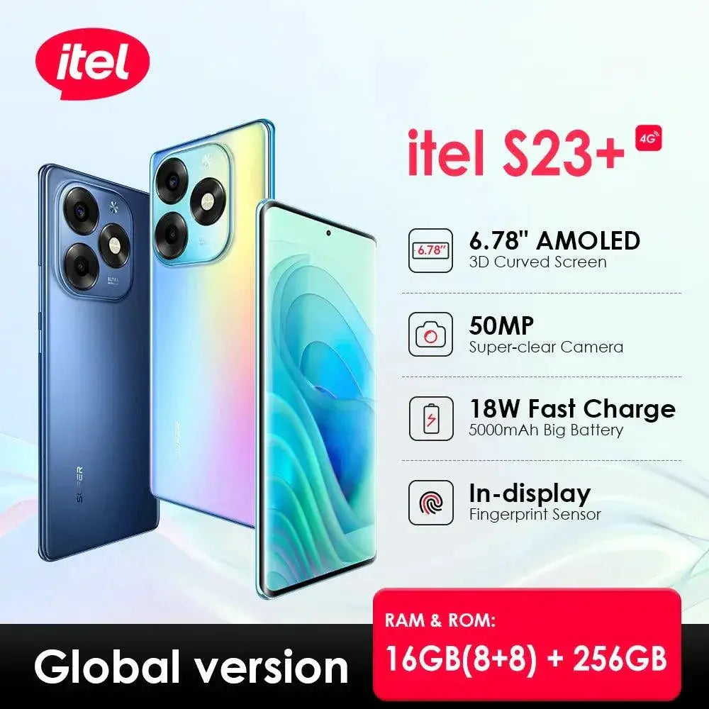 Itel S23 Plus NFC Smartphone 256GB 6.78 Inch AMOLED Display