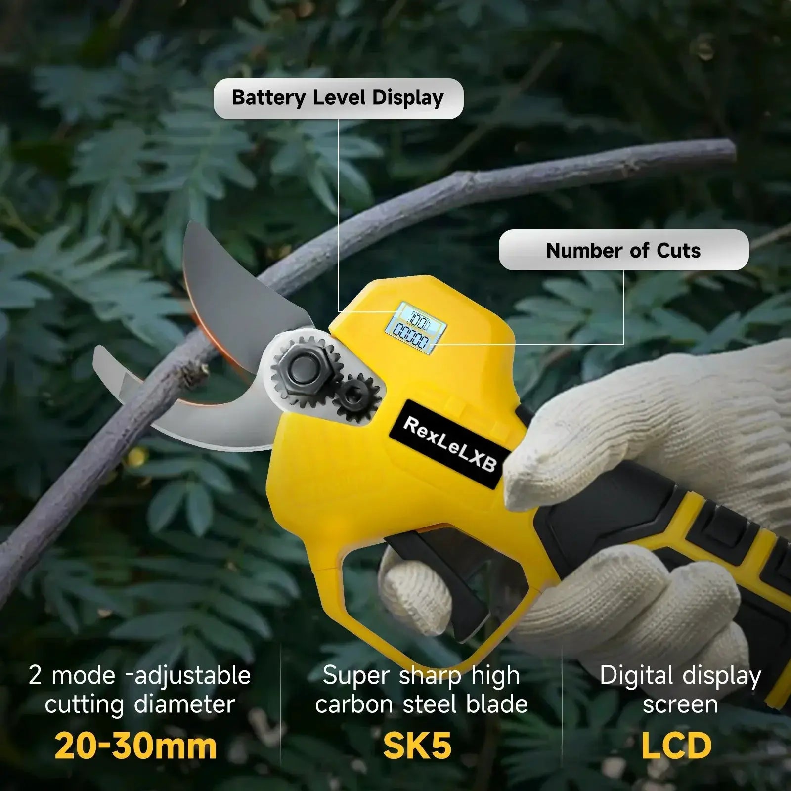 Cordless Brushless Electric Pruning Shears 20V Tools