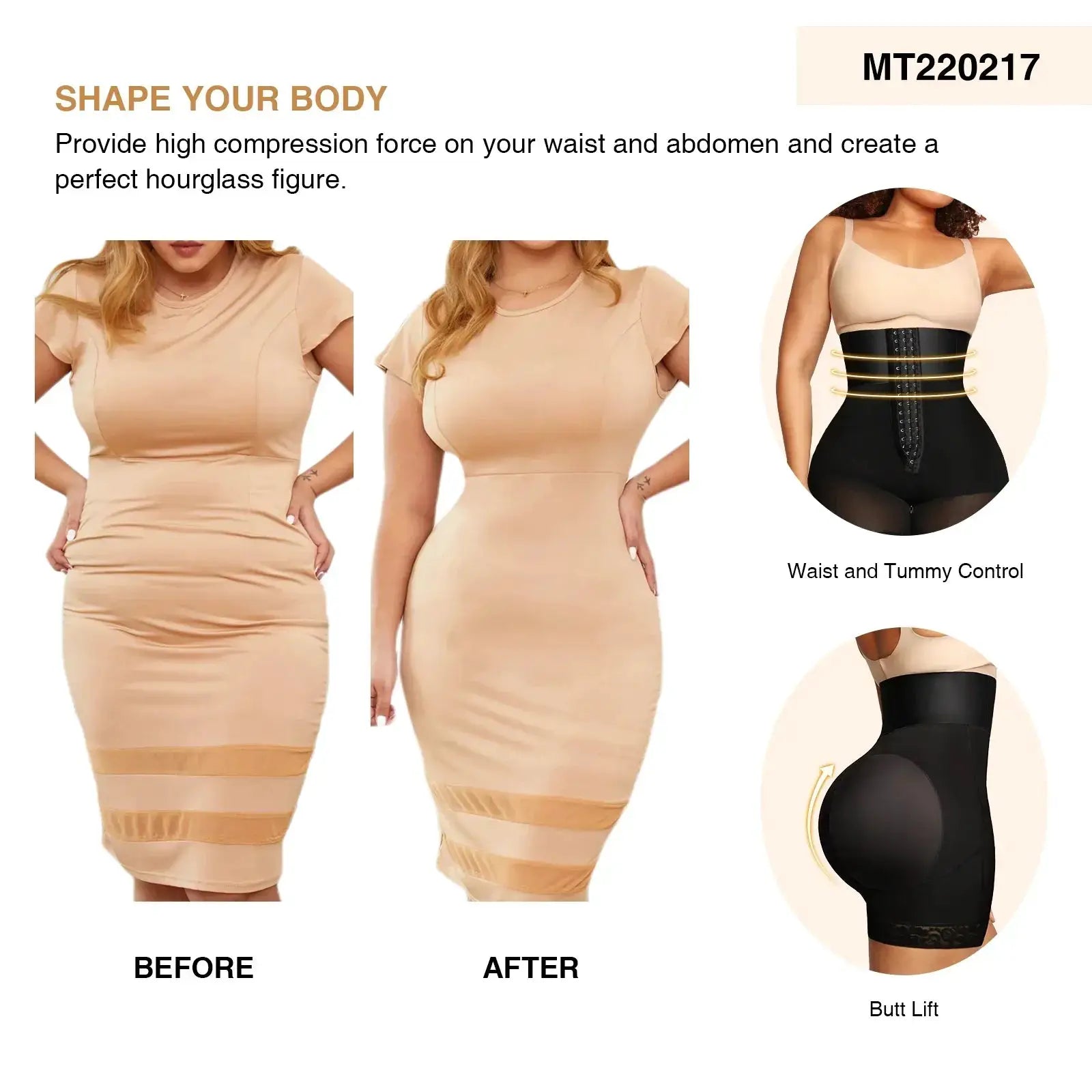 High Waist Shapewear Shorts Butt Lifter And Waist Trainer