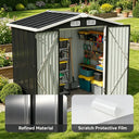 Heavy Duty Black Metal Garden Shed