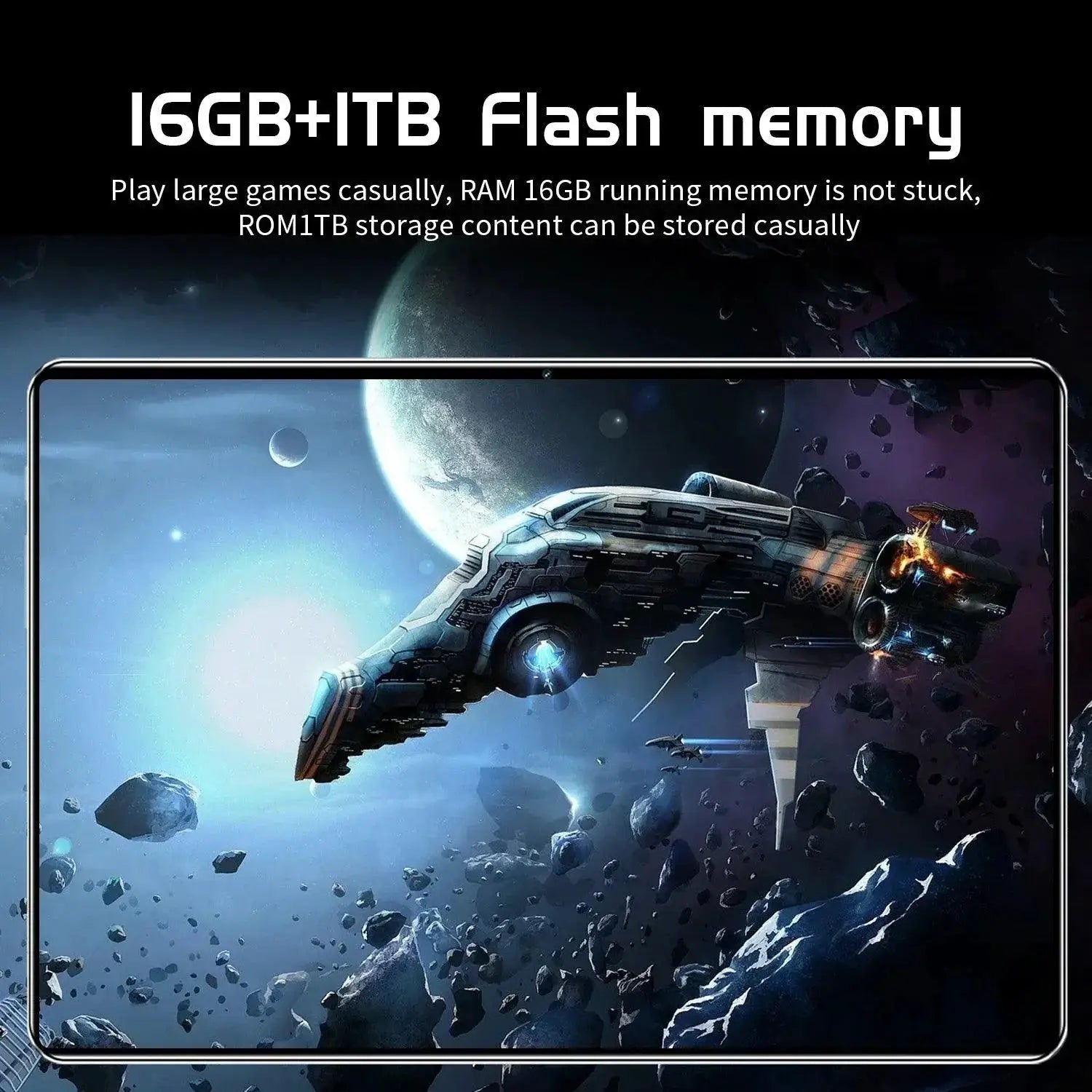 2024 5G Tablet Android 13 16GB RAM 1TB Storage Full HD