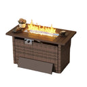 Brown Outdoor Gas Fire Pit Table