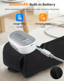 Ankle Foot Massager with Heat and Air Compression Cordless Electric Calf Foot Ankle Joint Pain Relief Hot Compress Therapy for Plantar Fasciitis Foot Arthritis Swollen Ankle Blood Circulation Relaxation 3000mAh Battery (225 c
