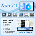 K6L 11 Inch Android 16 GO Tablet PC 5‑Core Processor 30(3+27)GB RAM 128GB ROM 7800mAh Widevine L1 Complete Keyboard Mouse Stylus Bundle US Warehouse