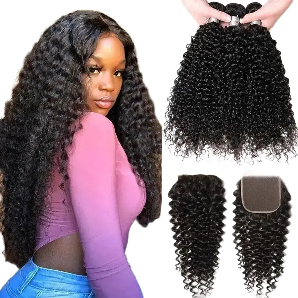Hair Extensions for Women Natural Look Peruvian – 14 16 18 Closure 12 / 13" x 4" product view 1