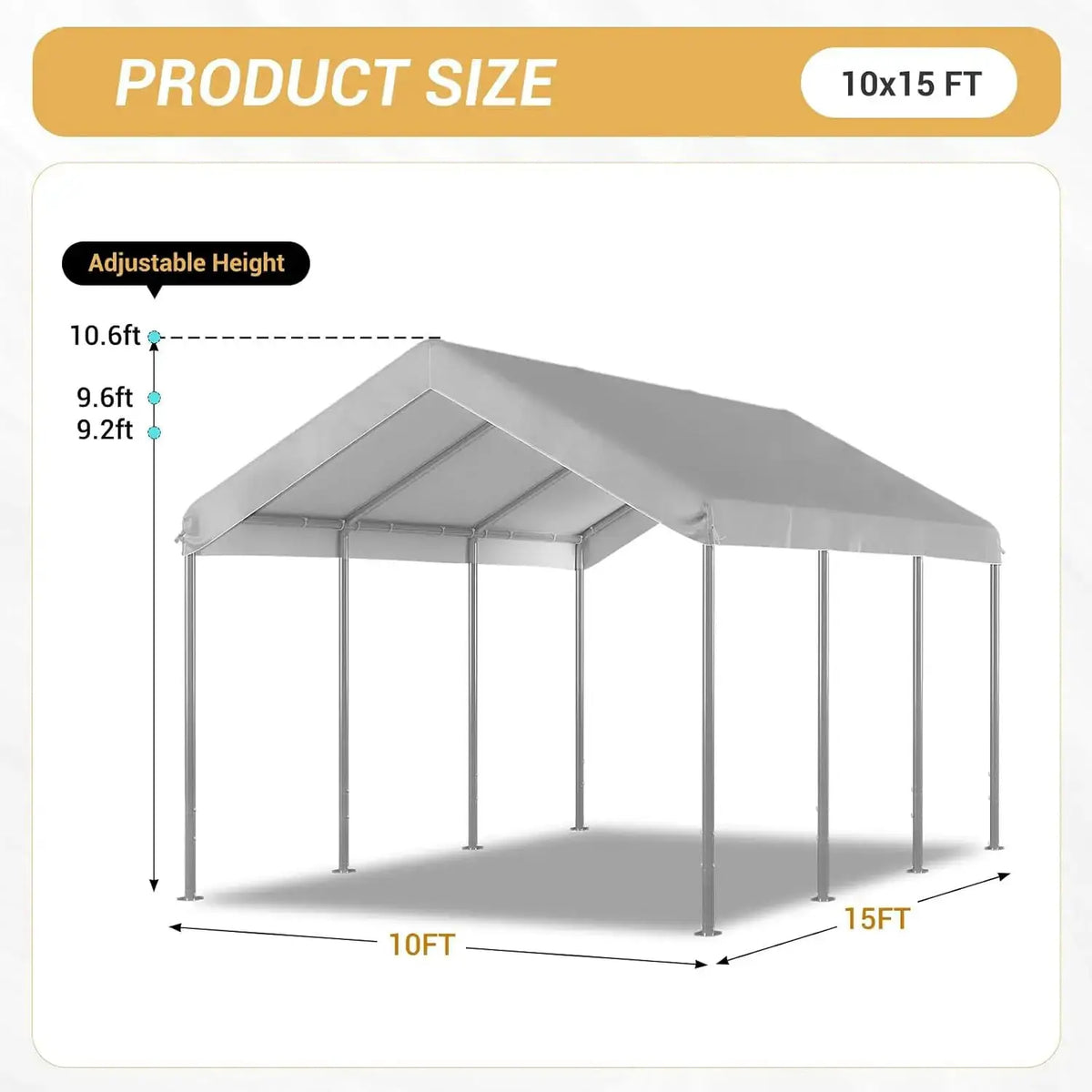 Heavy Duty Galvanized Steel Carport