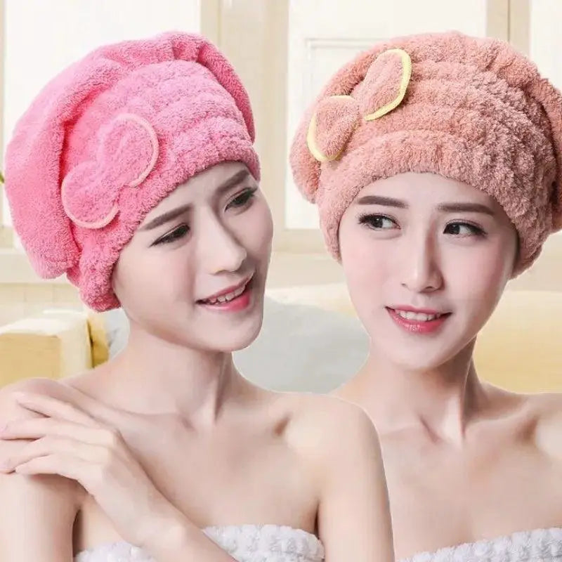 Quick Dry Microfiber Hair Towel Cap for Frizz Free Hair