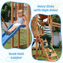 Wooden Backyard Kids Swing Set
