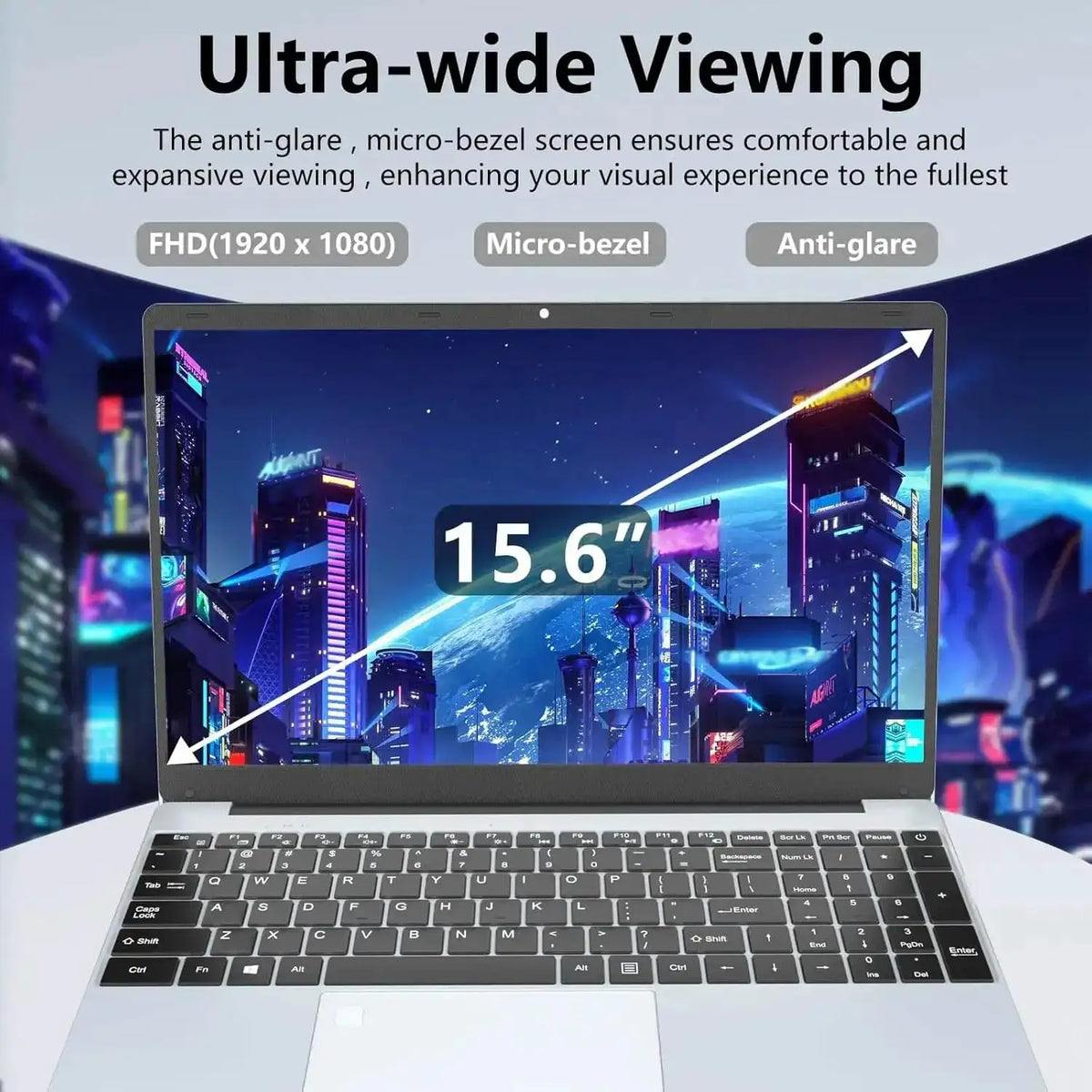 Windows 11 15.6' Ultra Slim Portable Laptop Intel Core I9-9900U 16GB RAM 1TB 2TB SSD Fingerprint Office Gaming Laptop PC