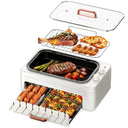 Smokeless Indoor Electric Grill, Countertop BBQ with Dual-Zone