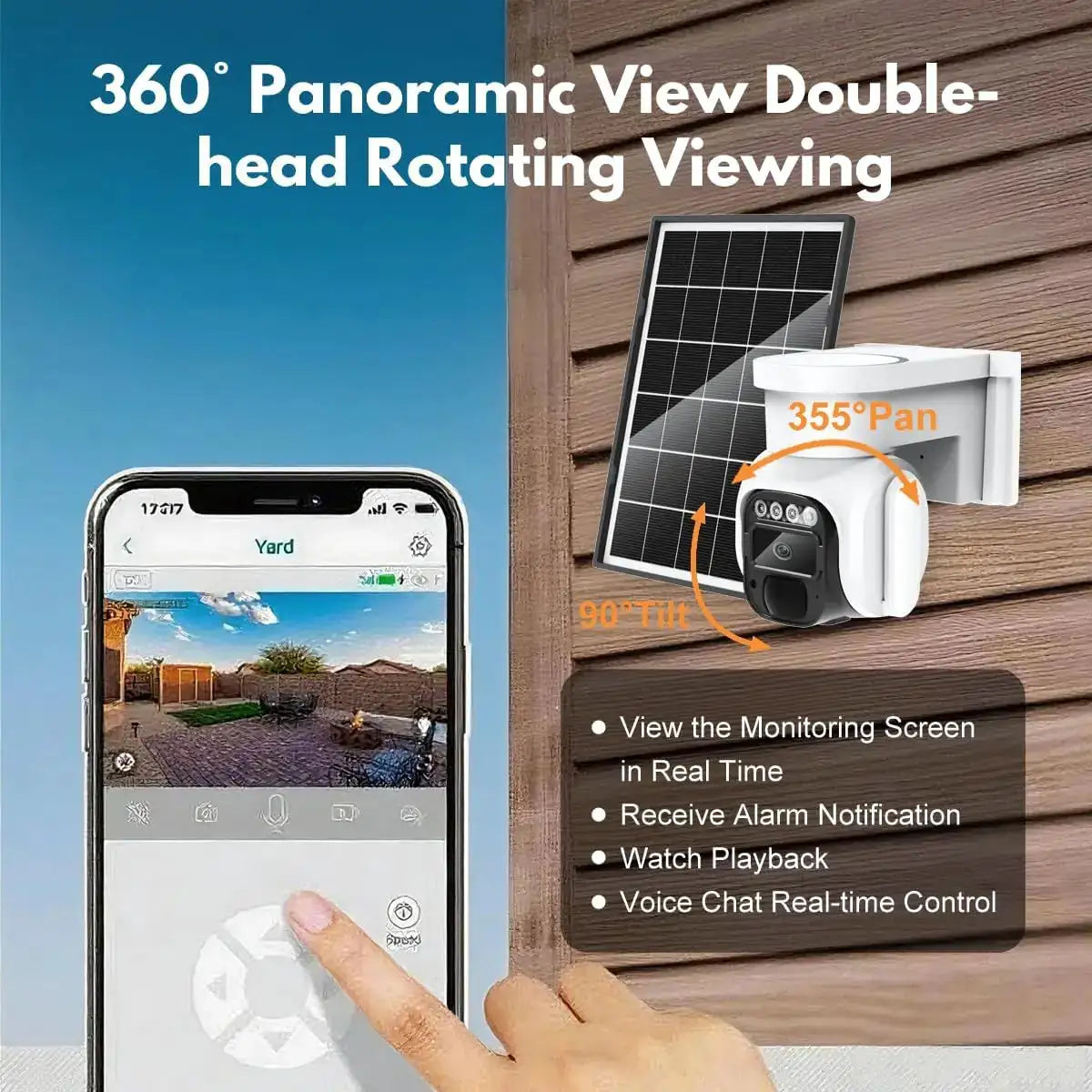 LTE Solar Security Camera Outdoor No WiFi, Cellular Wireless — product view 5