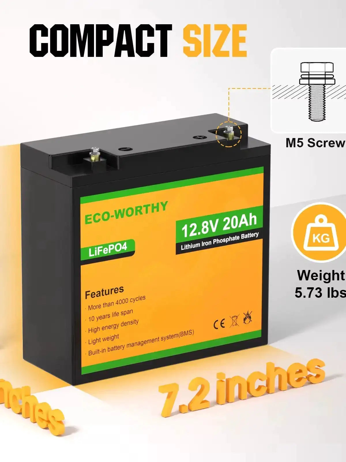 12V 20Ah LiFePO4 Deep Cycle Battery