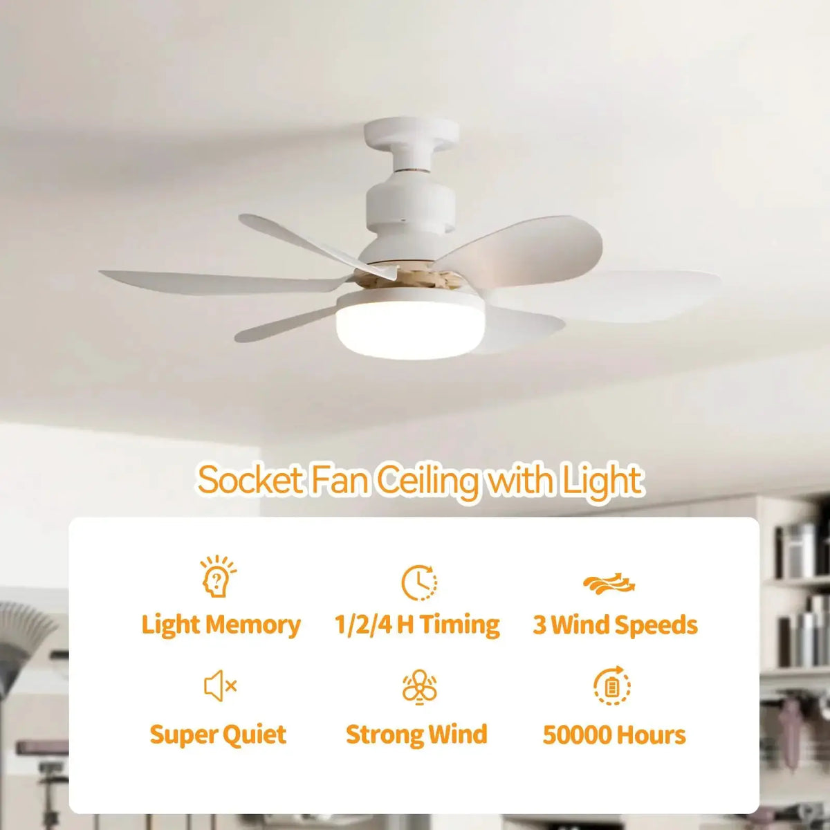 Efficient Ceiling Fan Light for Offices — product view 10