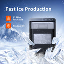 EKOJUCE Nugget Ice Maker Countertop, Soft Chewable Pellet Ice