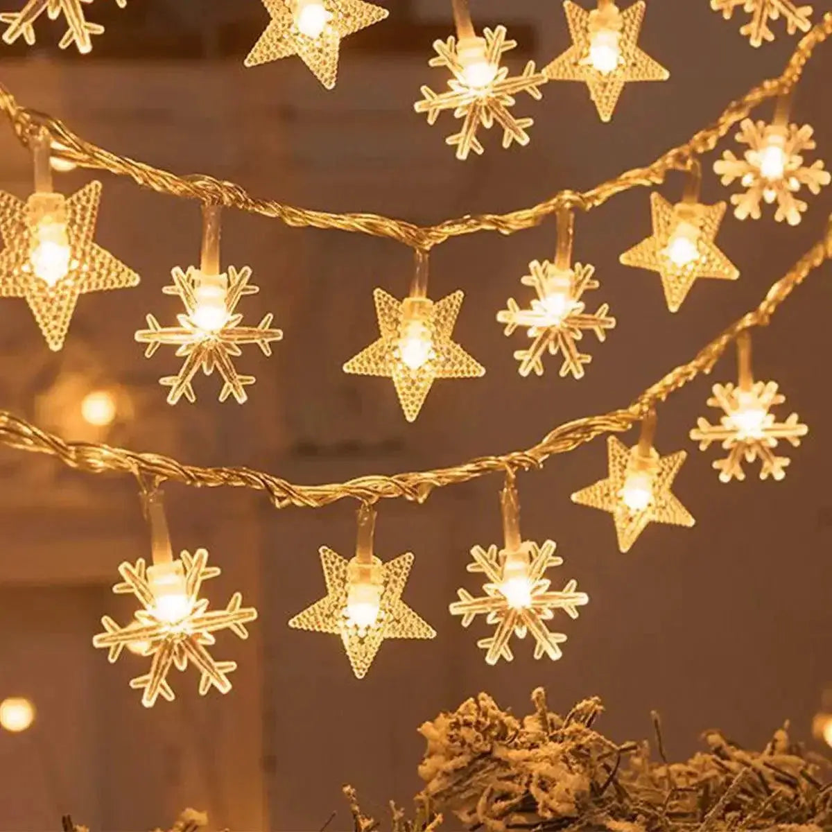 Snowflake LED Fairy Lights For Magical Winter Decor
