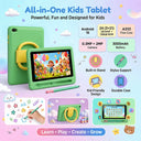 New K06 7" Kids Tablet PC Android16 24(3+21)GB Expanded RAM 128GB Storage Five‑Core Processor Shock‑Proof Protective Case Stylus Pen Learning Games Tablet For Boys Girls US Stock