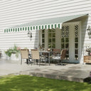 12x10ft Green Striped Patio Shade