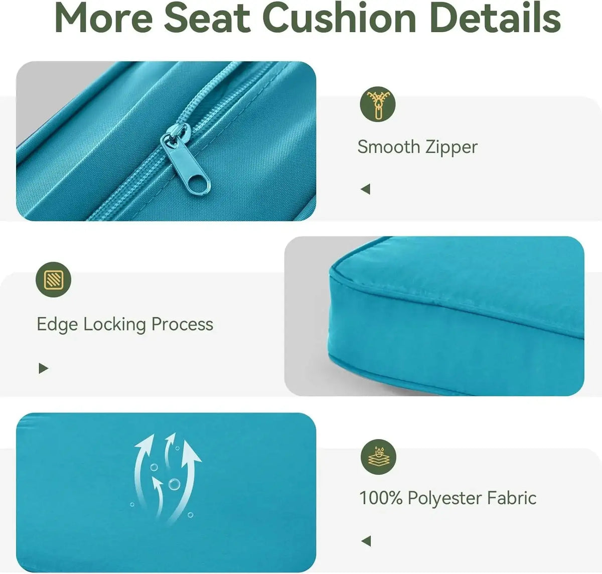Nordivale Outdoor Patio Cushions 9-Piece Deep Seat Set, Splash-Proof Fade-Resistant Furniture Replacement Accessories, Sky Blue