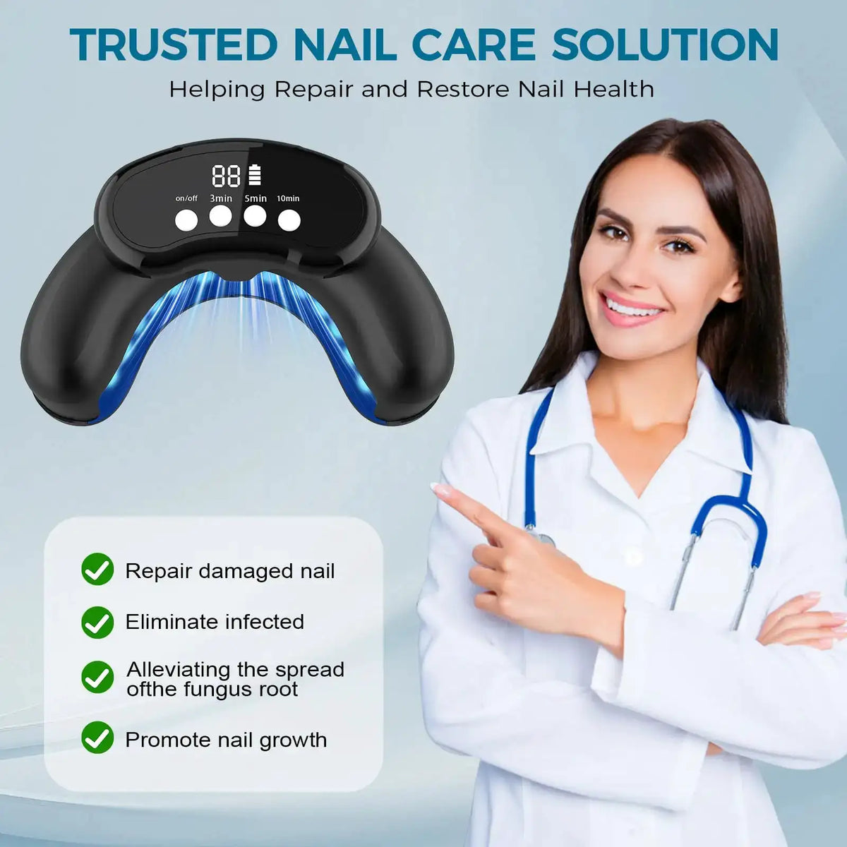 Nail Fungus Treatment LED Light Device Infrared Phototherapy — product view 6