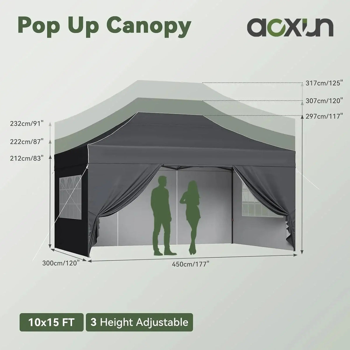 Heavy Duty 10x15ft Pop Up Gazebo
