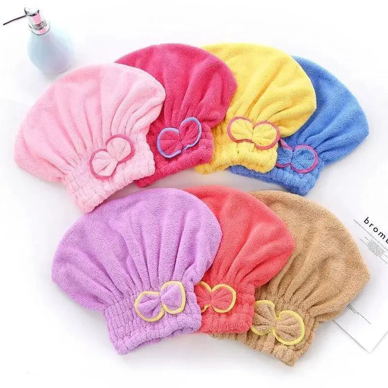 Quick Dry Microfiber Hair Towel Cap for Frizz Free Hair