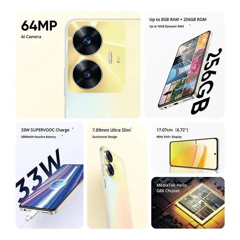 Realme C55 Smartphone 256GB 8GB RAM 33W Fast Charging