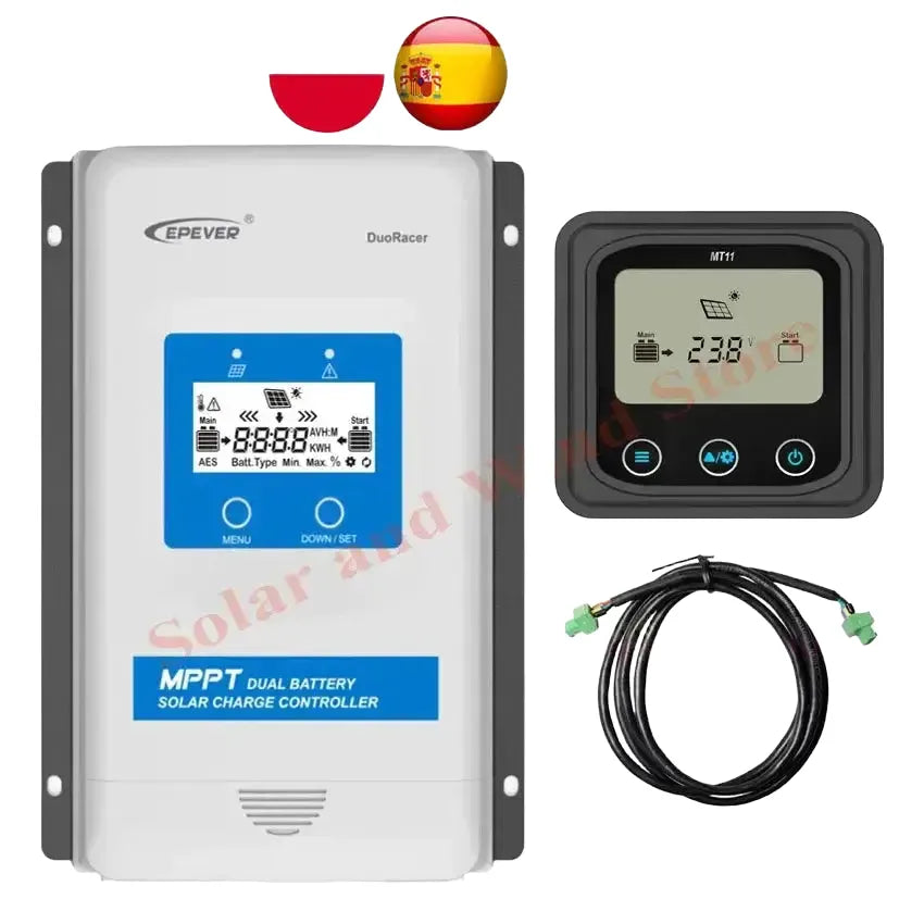 EPEVER DuoRacer Dual Battery MPPT Solar Controller 10A 20A 30A Battery solar charger Regulator DR2210N-DDS DR3210N-DDS 1206N