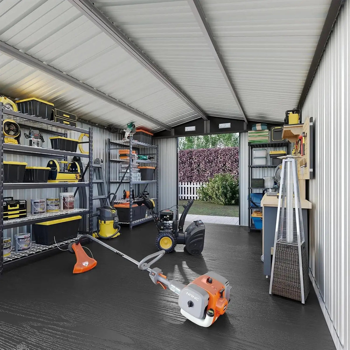 Nordivale 10x12ft Galvanized Steel Shed