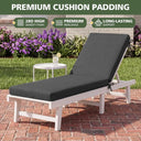 Waterproof Grey Chaise Lounge Cushions
