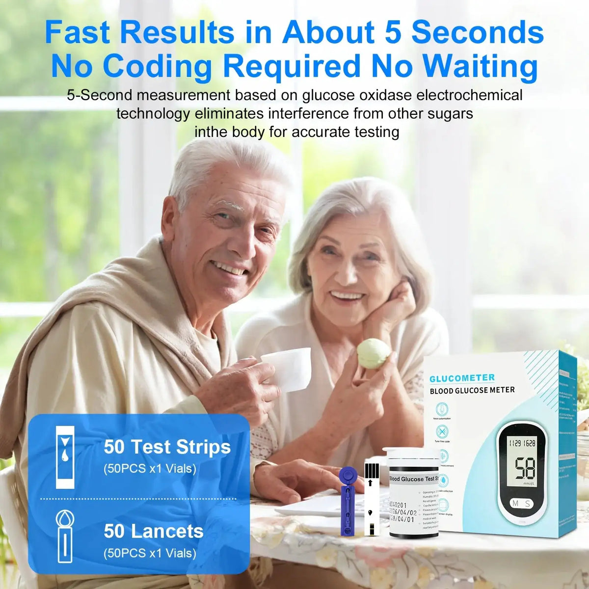 Blood Glucose Meter Glucometer Medical Diabetes Tester Blood — product view 6
