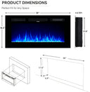 36 In Wall Mounted Electric Fireplace