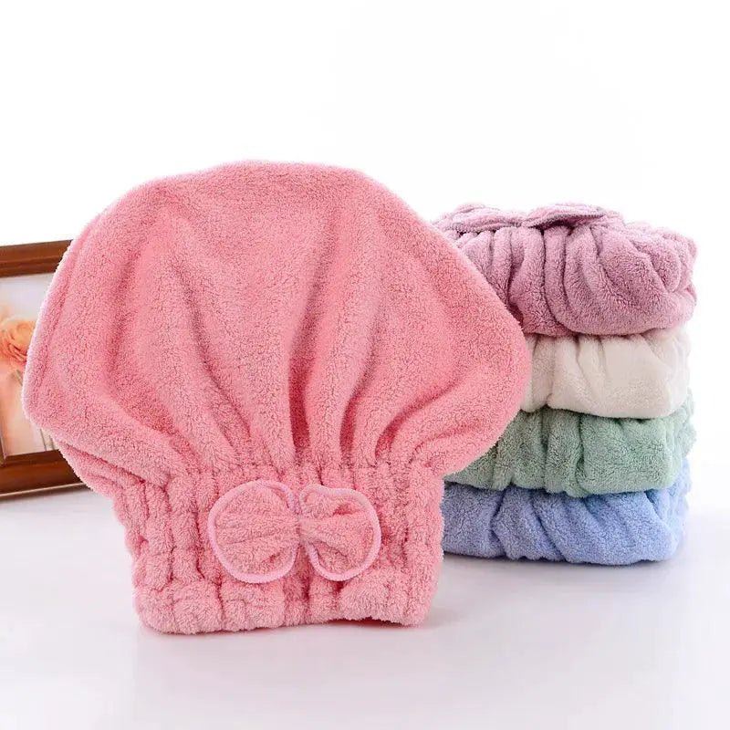 Quick Dry Microfiber Hair Towel Cap for Frizz Free Hair