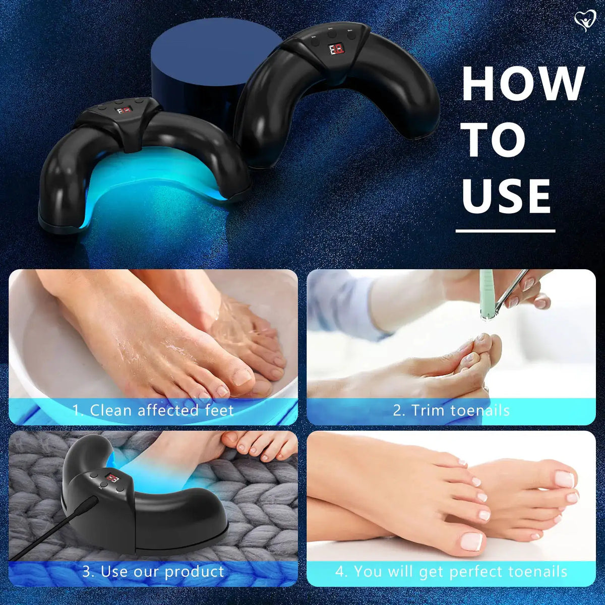 Multi Toenail Fungus Light Therapy Device Blue Light Phototherapy — product view 3