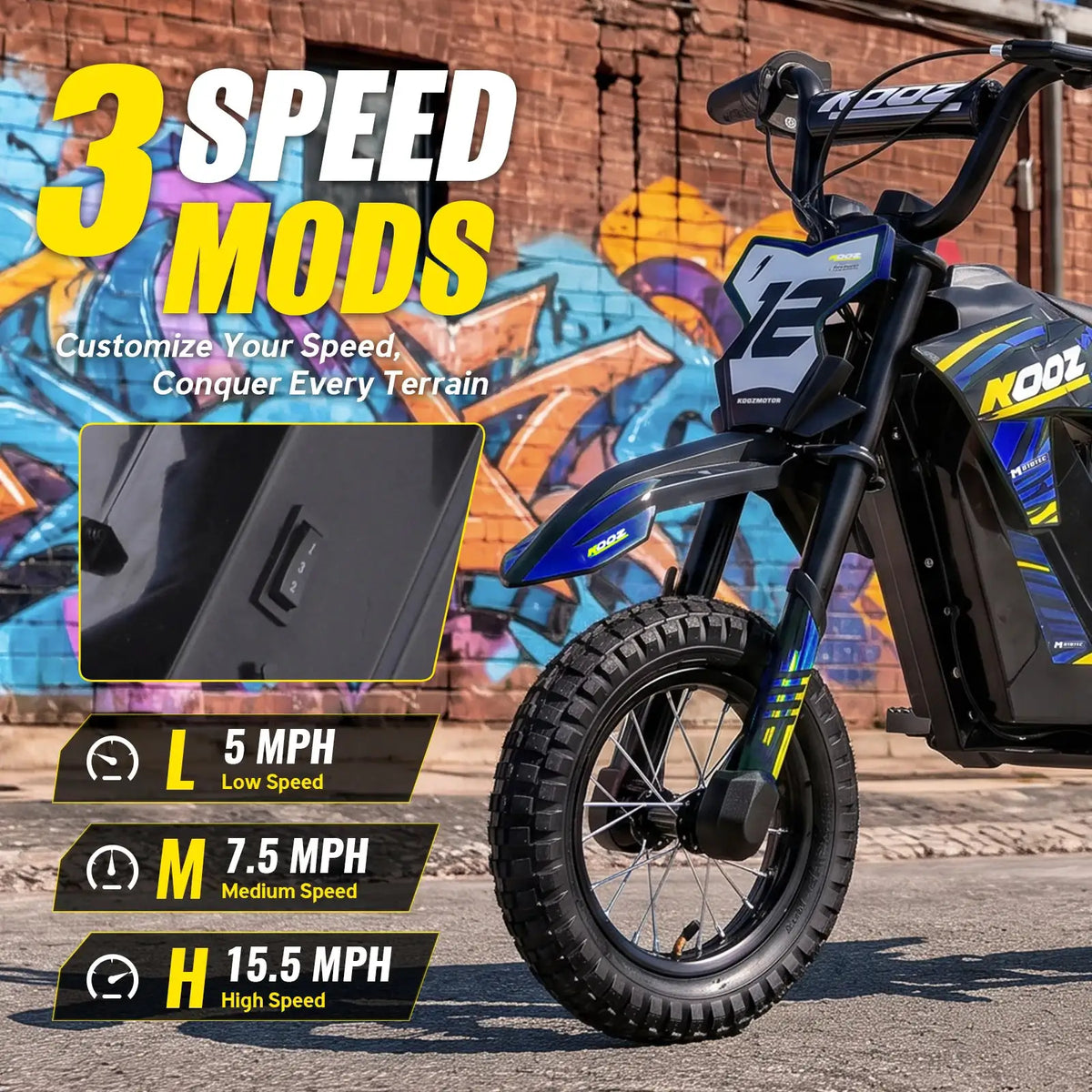 Kooz Powerful Kids Safe Electric Bike — product view 4