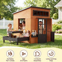 Modern Fir Wood Outdoor Playhouse