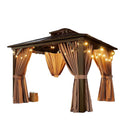 8X8 Ft Hardtop Garden Shade Canopy