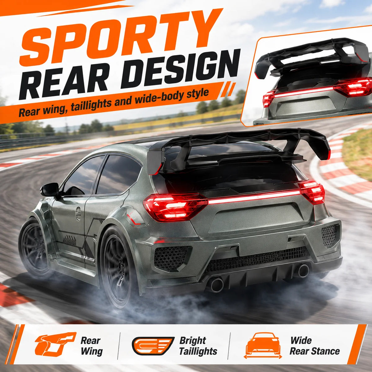 ZNLYRION RC Drift Car : Scale With Replaceable Racing Drift Tires — product view 6