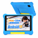 New KB09 7‑inch Children Tablet A333 5‑Core Processor 24(3+21)GB Virtual‑Expanded RAM 32GB Storage Android15‑Go WiFi6 BT5.4 Widevine L1 HD Streaming Kids Learning Tablet