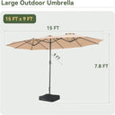 Large Double Sided Patio Umbrella