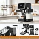 Espresso Machine with Color Touchscreen, Cappuccino Latte