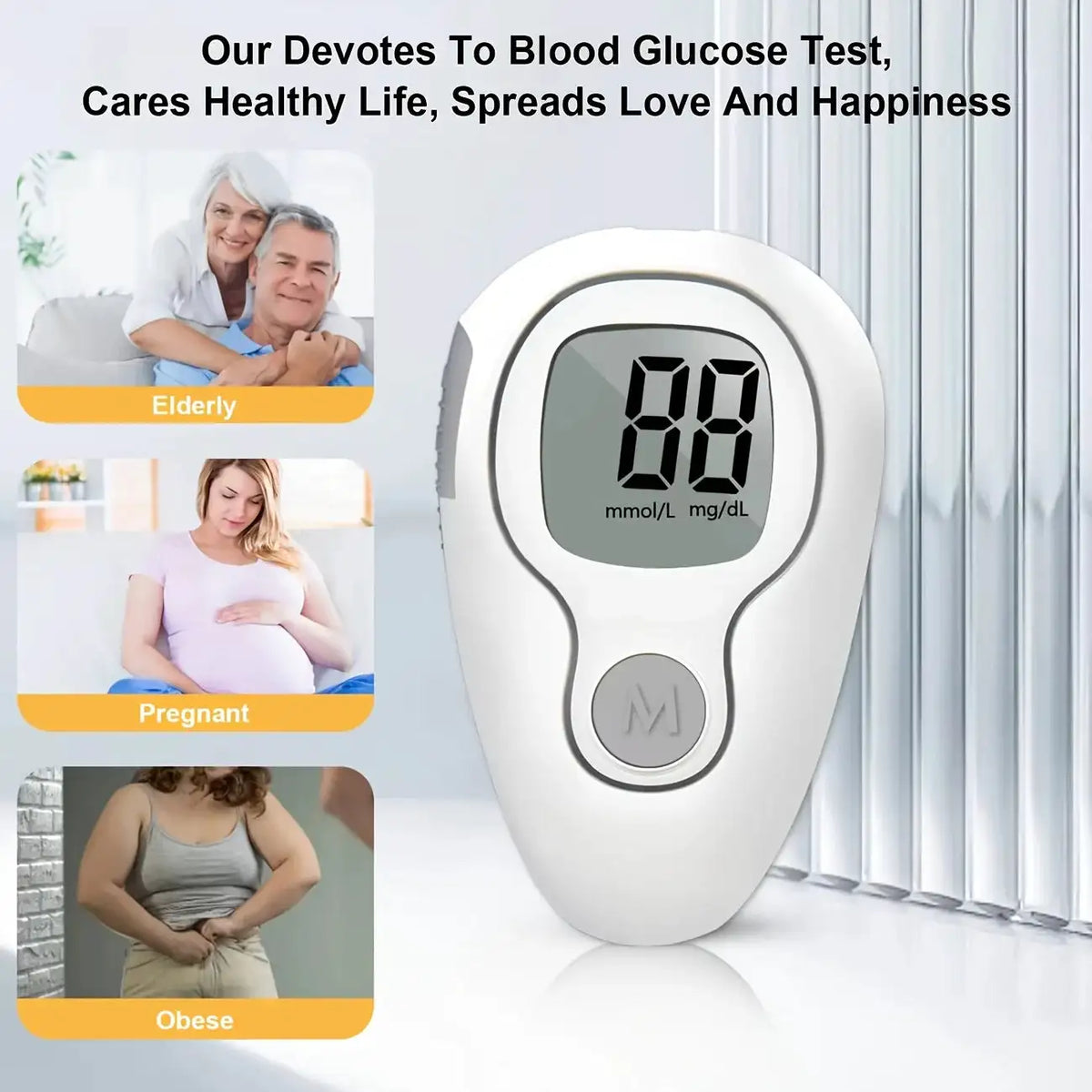 Blood Glucose Monitor Kit Auto-Coding Glucometer for Diabetes — product view 3