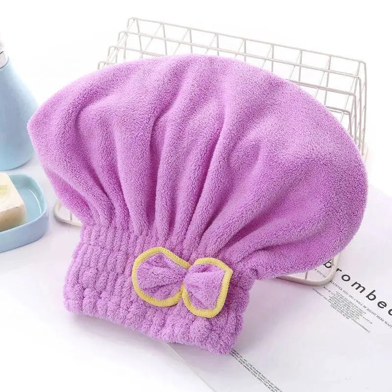 Quick Dry Microfiber Hair Towel Cap for Frizz Free Hair