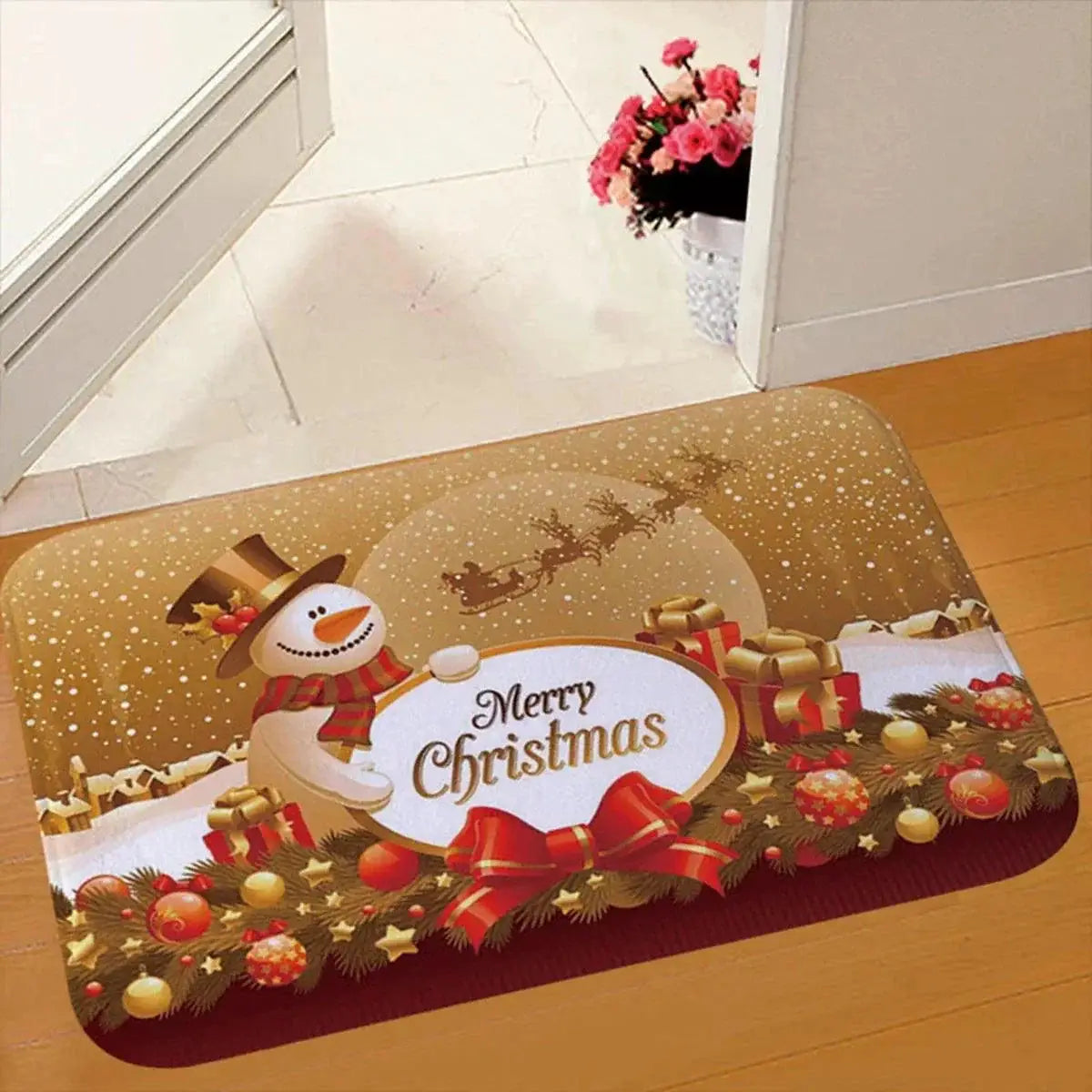 Santa Claus Door Mat Festive Outdoor Decor Welcome Mat