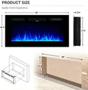 36 Inch Led Electric Fireplace Heater