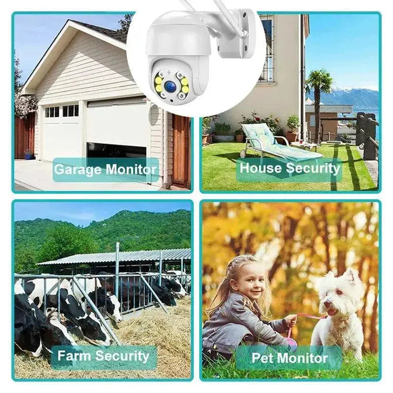 HD Wireless PTZ Security Camera With Color Night Vision