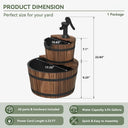 Nordivale Rustic Wood Water Fountain